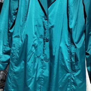 Teal Button-Up Coat